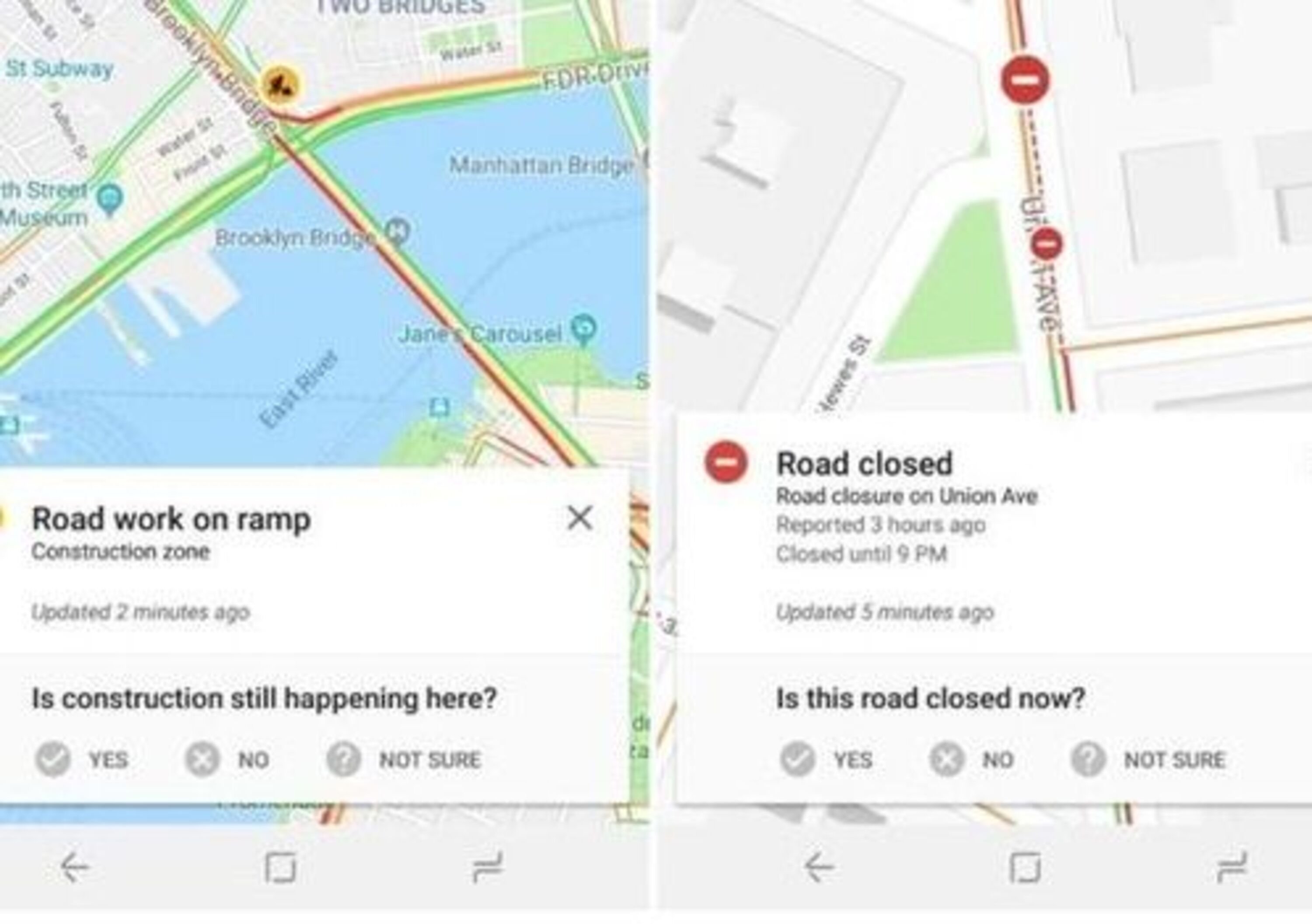 Google Maps: ecco le segnalazioni di traffico