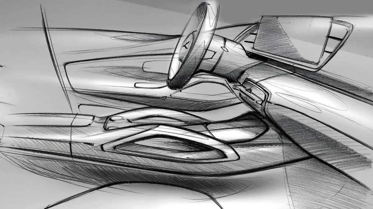 Nuova Mercedes GLE, i bozzetti degli interni (2)