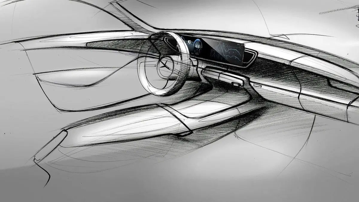 Nuova Mercedes GLE, i bozzetti degli interni (3)