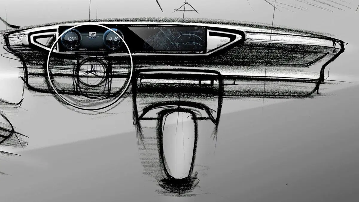 Nuova Mercedes GLE, i bozzetti degli interni (5)