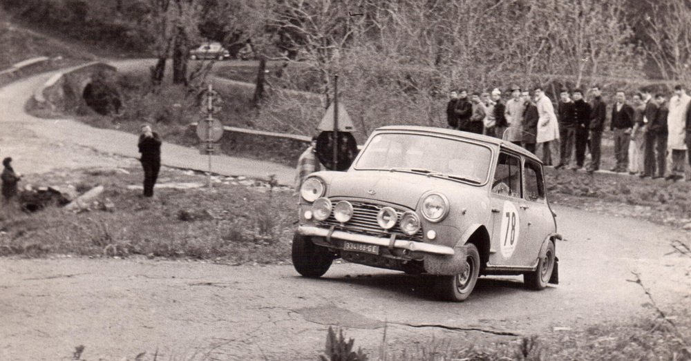 La Mini Cooper di Enrico De Vita nel rally di Villa d&rsquo;Este del 1968