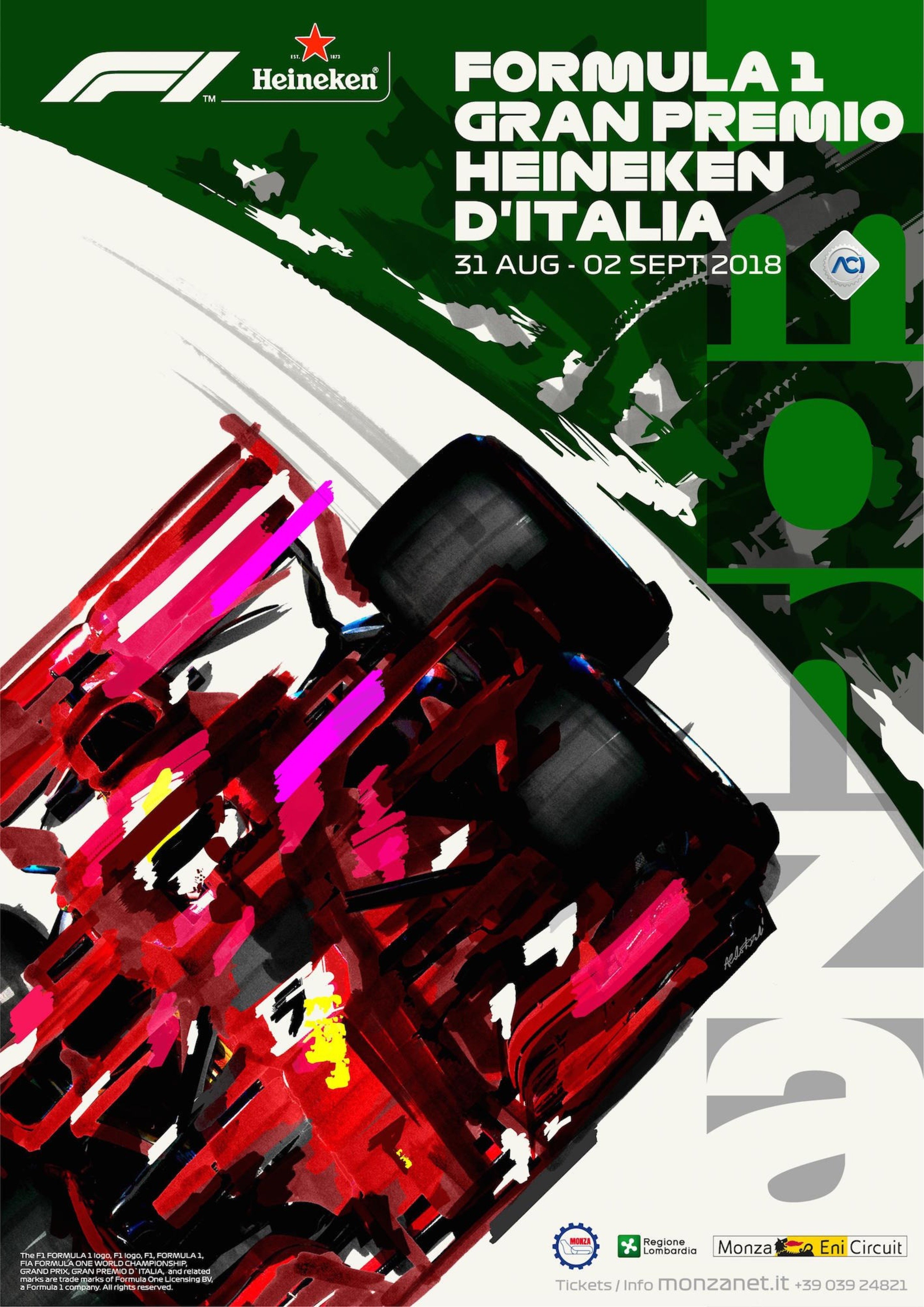 F1, GP Italia 2018: Aldo Drudi firma il poster di Monza