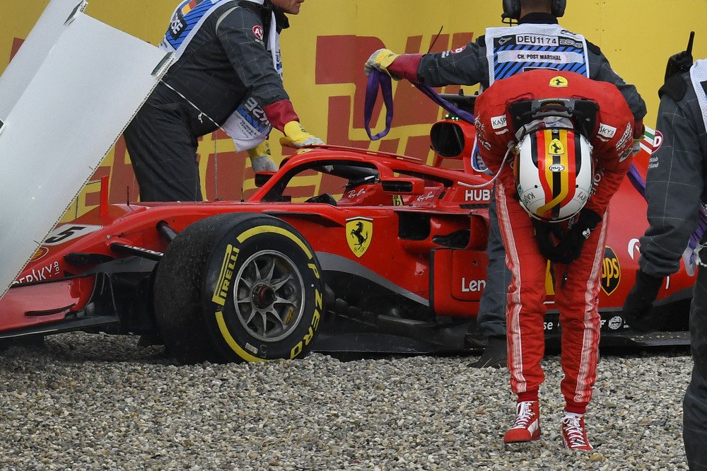 Ritiro per Sebastian Vettel in Germania