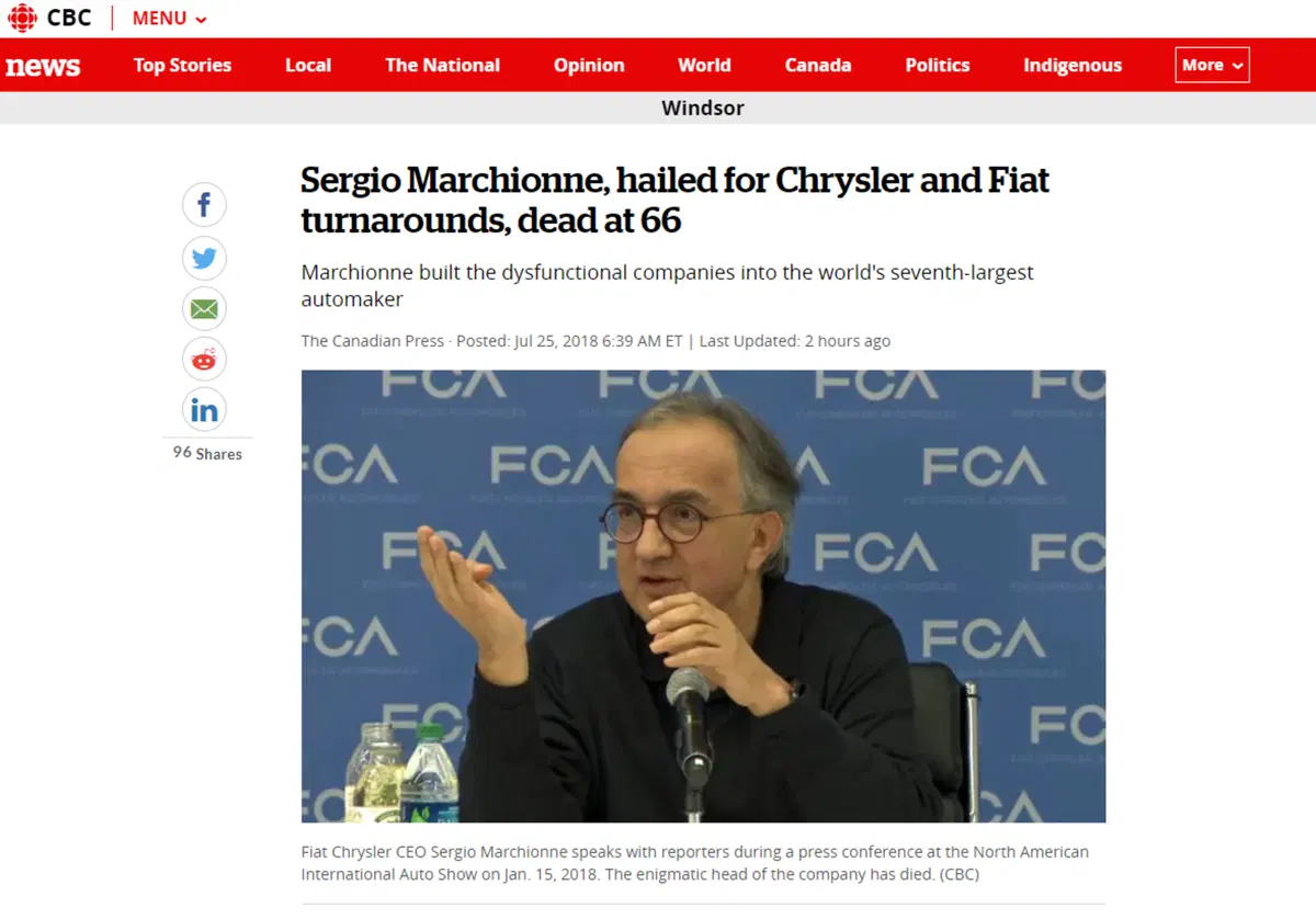 Sergio Marchionne, le reazioni dal mondo alla sua scomparsa (3)