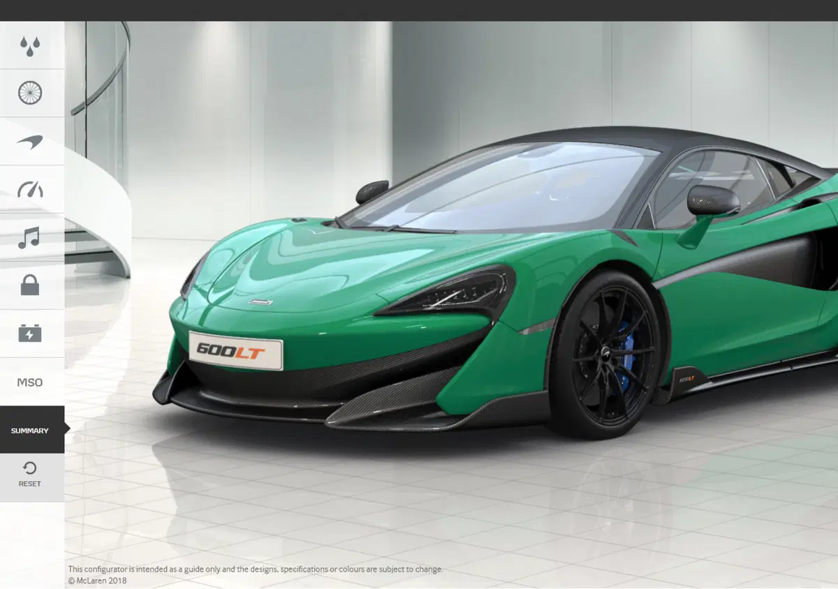 McLaren, la 600 LT disponibile al configuratore online