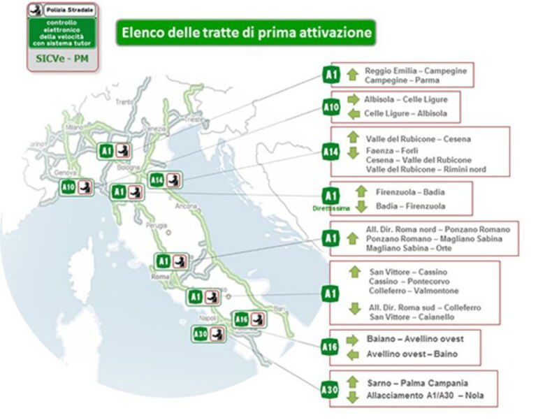 Le 22 tratte su cui sono attivati i nuovi tutor