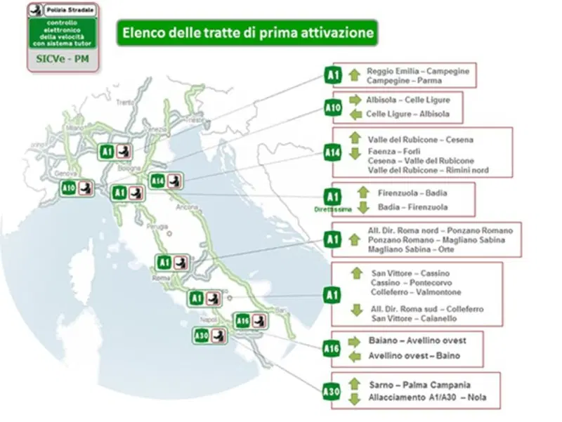 L'infografica delle tratte su cui sono attivati i nuovi tutor