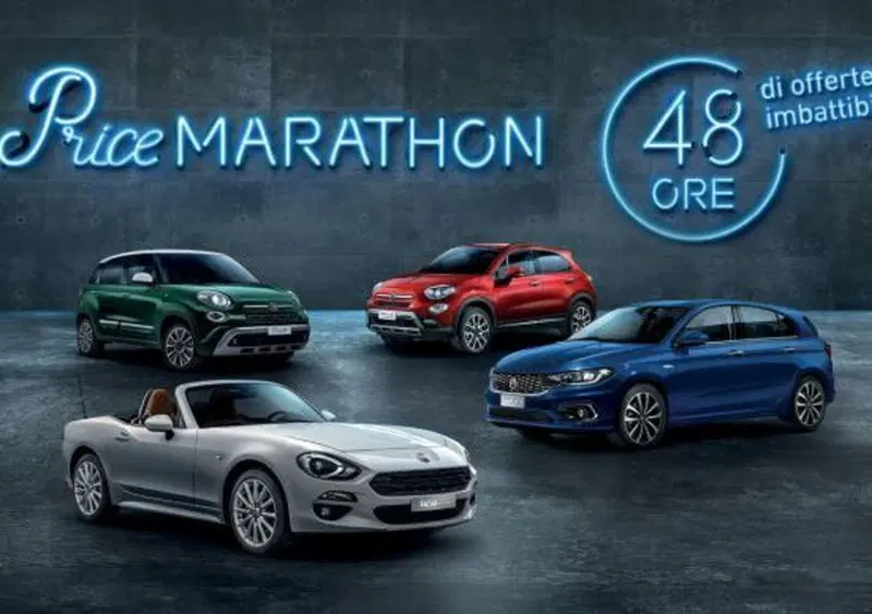 Price Marathon: 48 ore di offerte e sconti Jeep, Alfa, Fiat, Lancia e Abarth