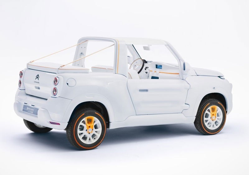 Citroen E-Mehari by Courr&egrave;ges, blanc total