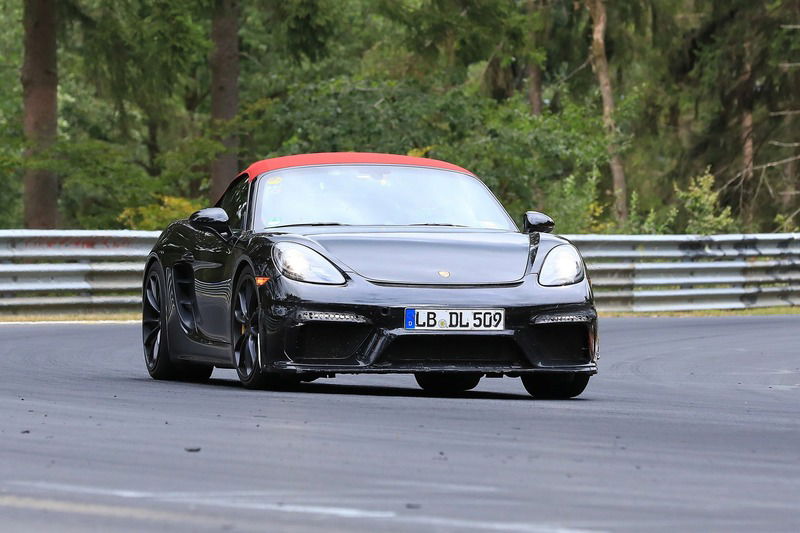 Porsche 718 Boxster Spyder, le foto spia al N&uuml;rburgring