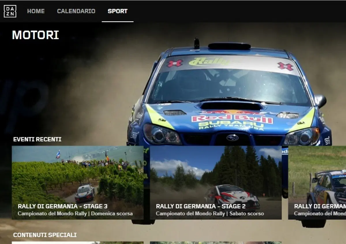 I motori su DAZN: cosa si pu&ograve; guardare
