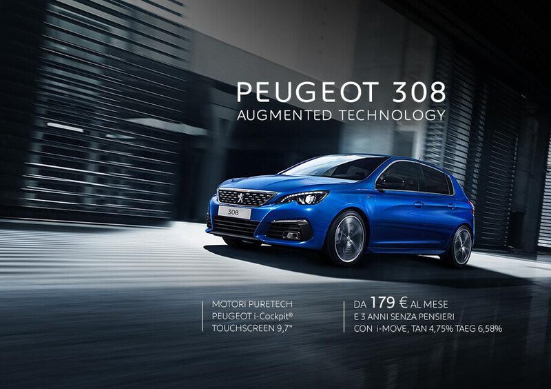 Peugeot 308 in offerta: da 179 euro al mese