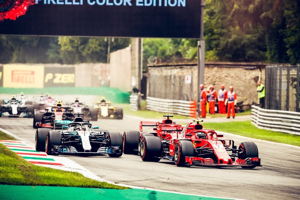 Raikkonen, Hamilton e Vettel a Monza