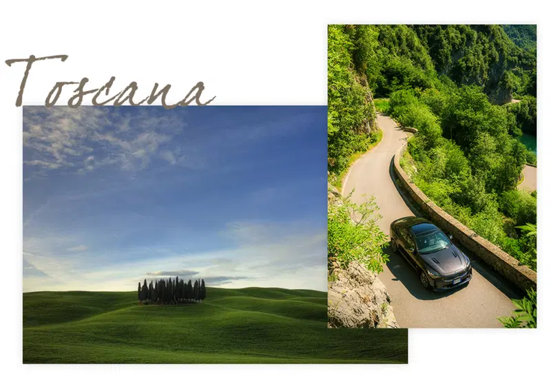 Qui &egrave; dove vi aspettereste i filari d'uva del Chianti o i cipressi della Val D'Orcia... e invece