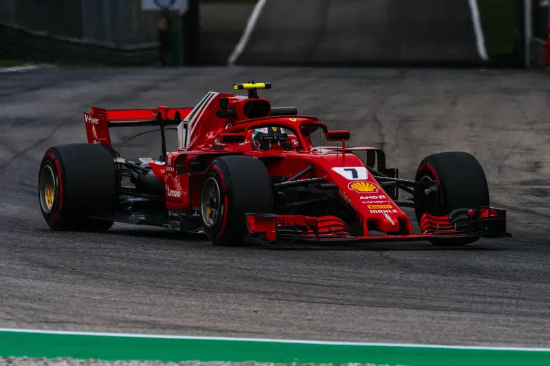 Kimi Raikkonen in pista a Monza