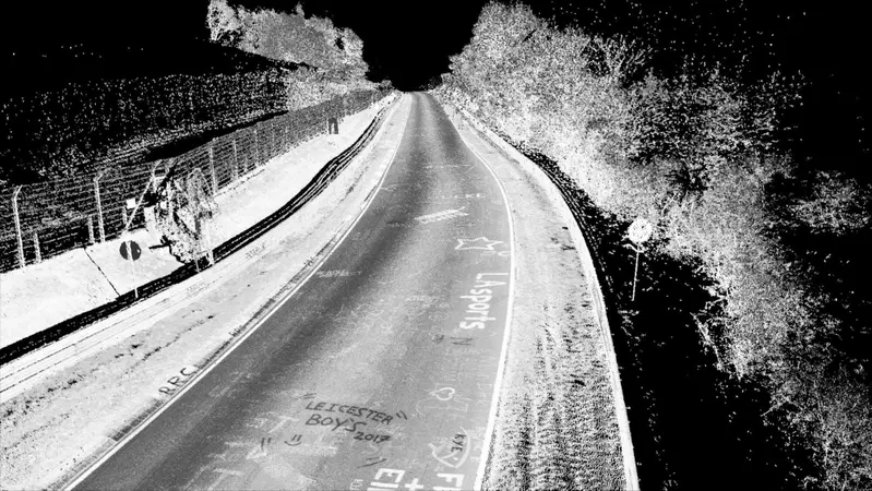 Un'immagine della scannerizzazione del Nordschleife realizzata da Studio 397