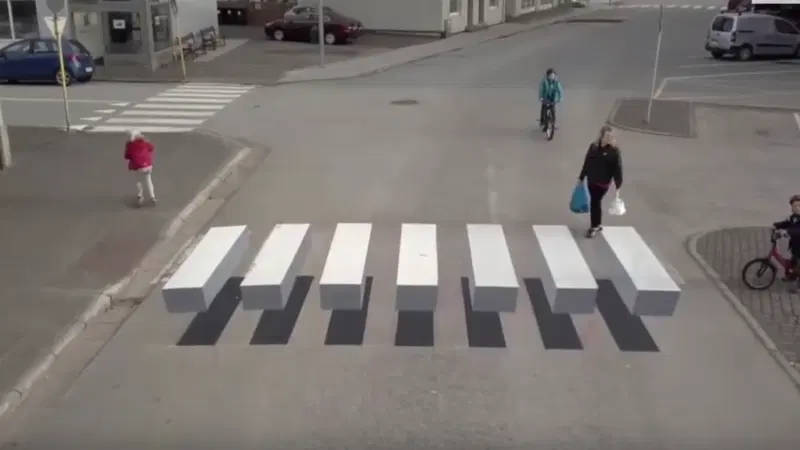 Strisce pedonali 3D. A Trieste per prevenire gli incidenti 