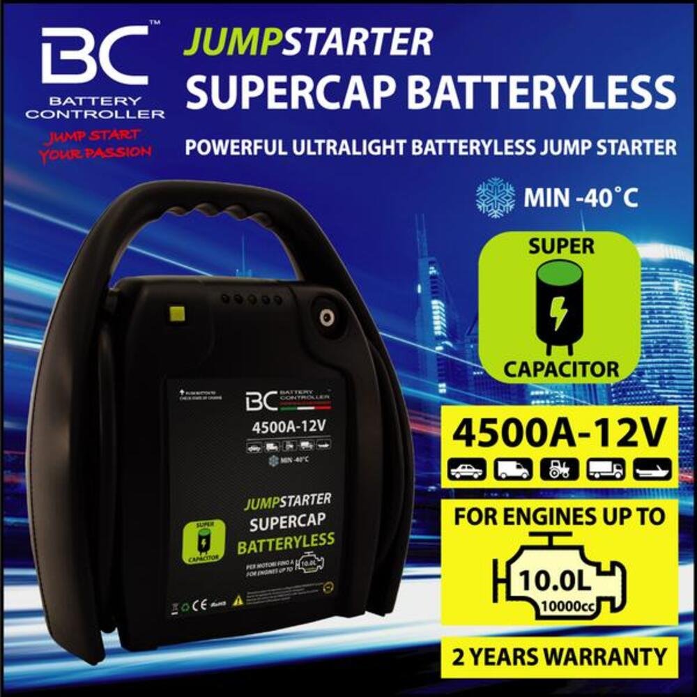 Il BC Jumpstarter Supercap Batteryless 4500A-12V