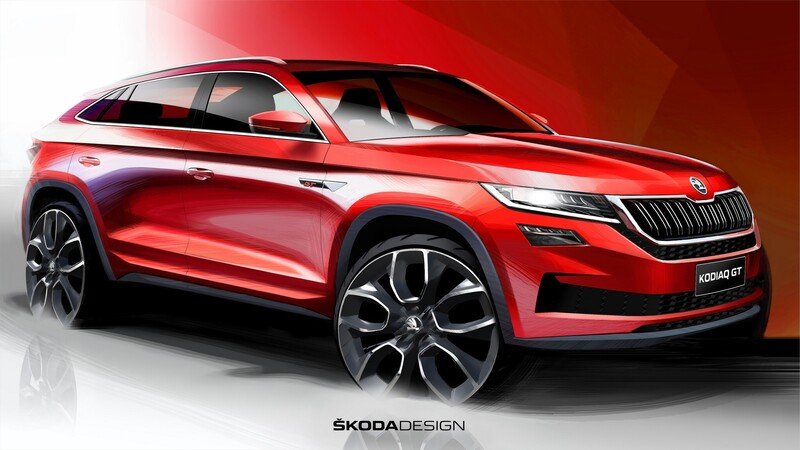 Skoda Kodiaq GT, i primi disegni del SUV coup&eacute; per il mercato cinese