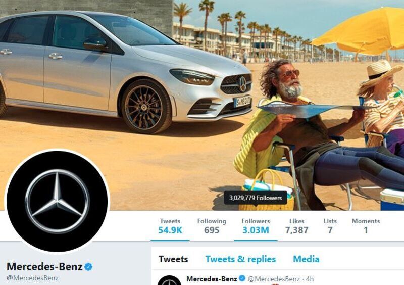 Tesla supera Mercedes su Twitter come brand pi&ugrave; seguito