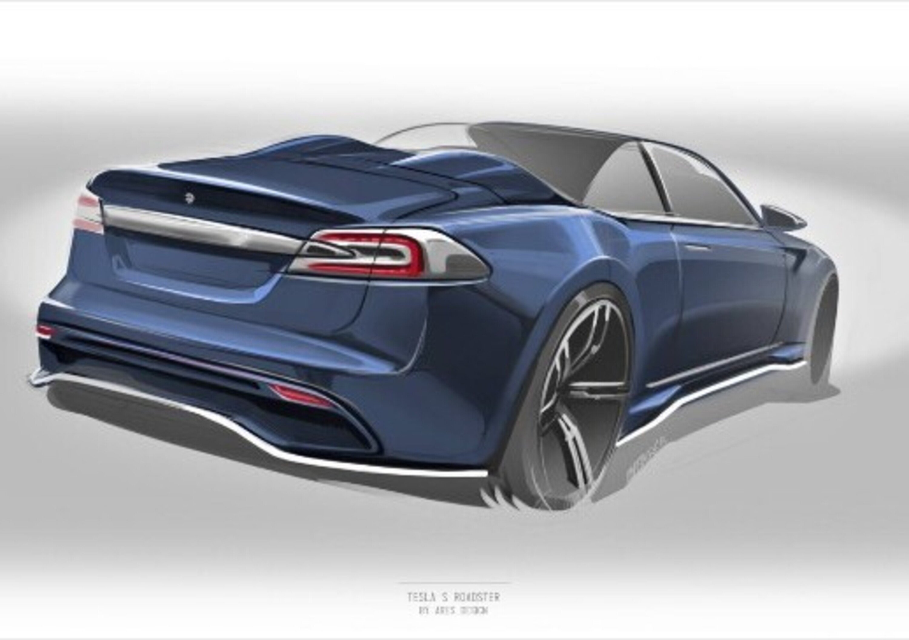 Tesla Model S roadster, con Ares Design la berlina perde il tetto 
