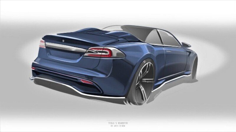 Tesla Model S roadster, con Ares Design la berlina perde il tetto 
