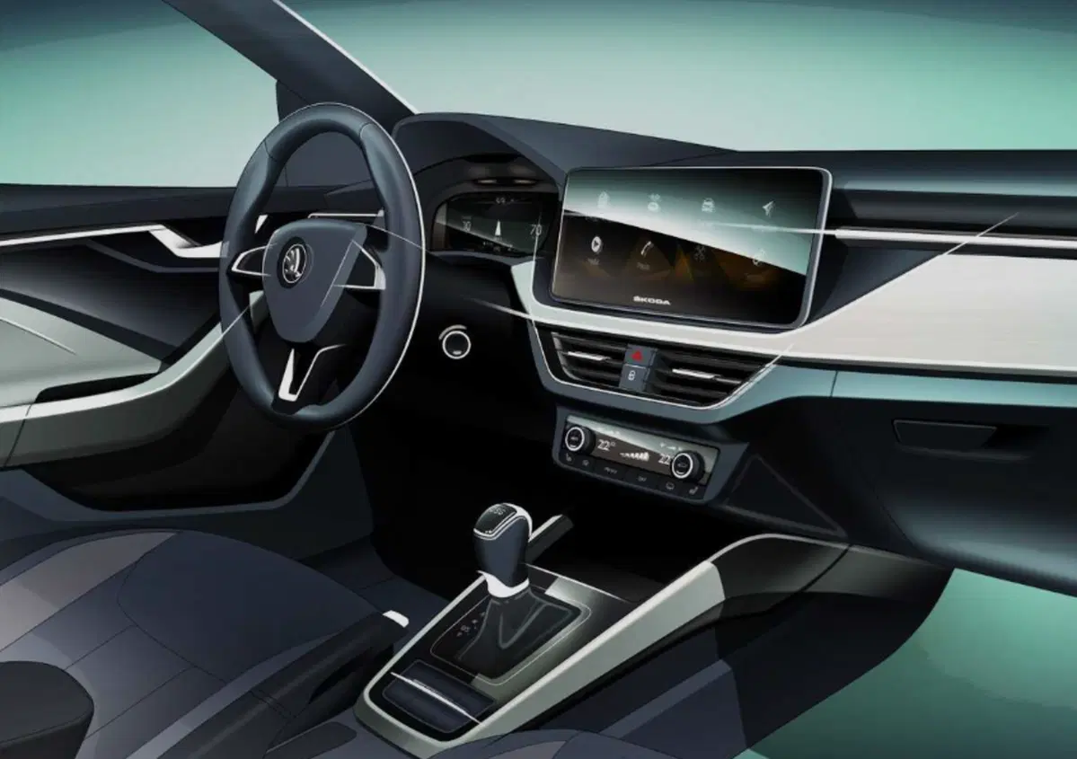 Skoda Scala, teaser degli interni 