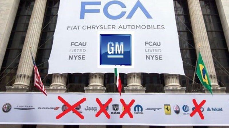 Riorganizzazione FCA: cessione Fiat a PSA, Alfa e Maserati separate, quindi unione con GM?