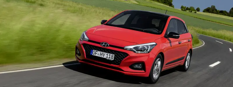 Un'immagine dinamica della Hyundai i20
