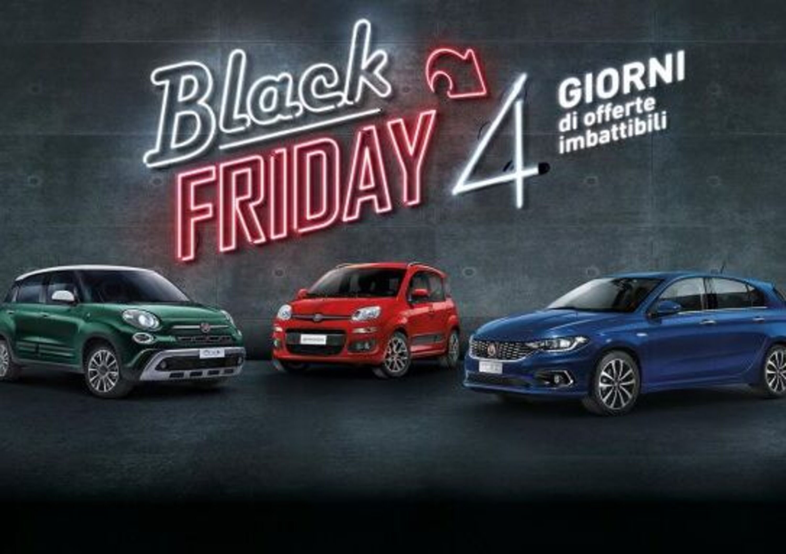 Promozioni e sconti auto: 4 giorni di Black Friday Fiat e Lancia