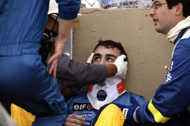 Alonso in Brasile nel 2003 dopo l'incidente
