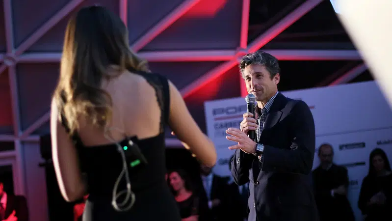 Porsche, Patrick Dempsey alla premiazione della Carrera Cup Italia 2018