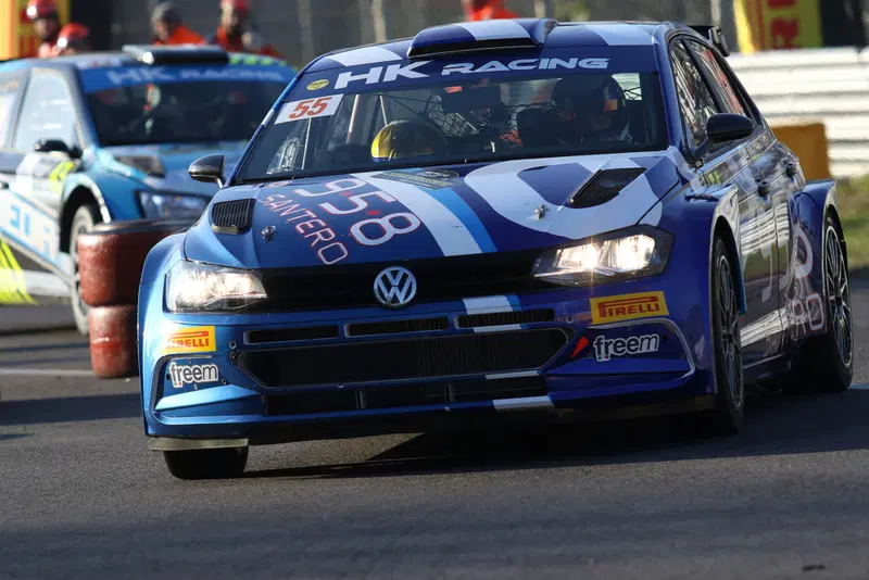 Re e la sua Volkswagen Polo R5 al Monza Rally Show 2018