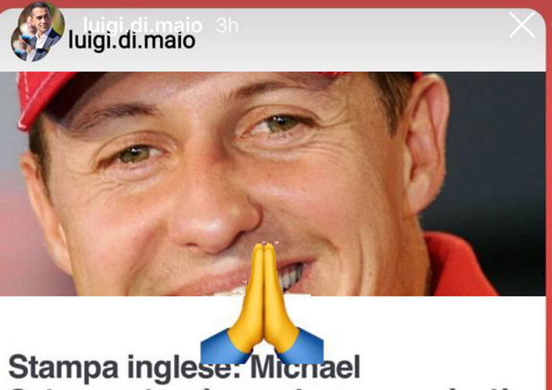 Di Maio felice per Schumacher: &quot; Sono anni che aspetto una buona notizia...&quot;