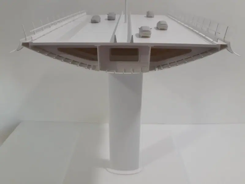 La maquette del nuovo viadotto Polcevera di Renzo Piano