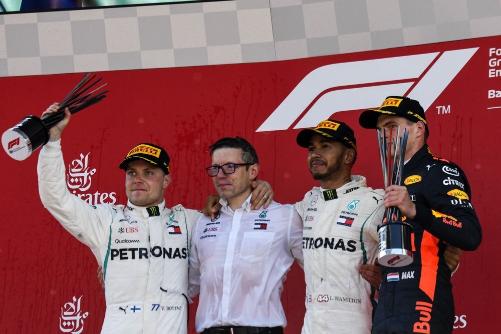 Il podio del GP di Spagna 2018