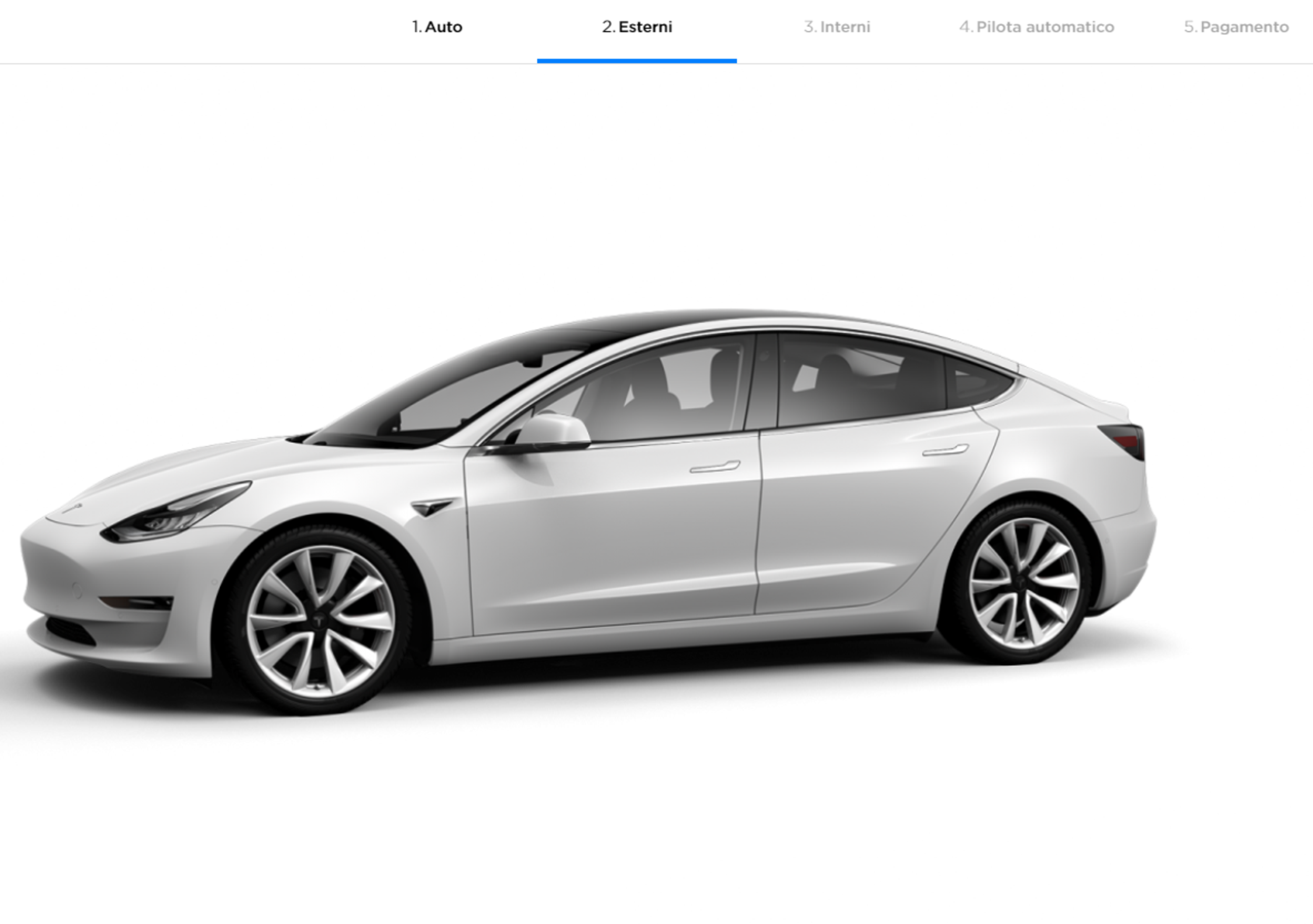 Tesla Model 3, online il configuratore italiano