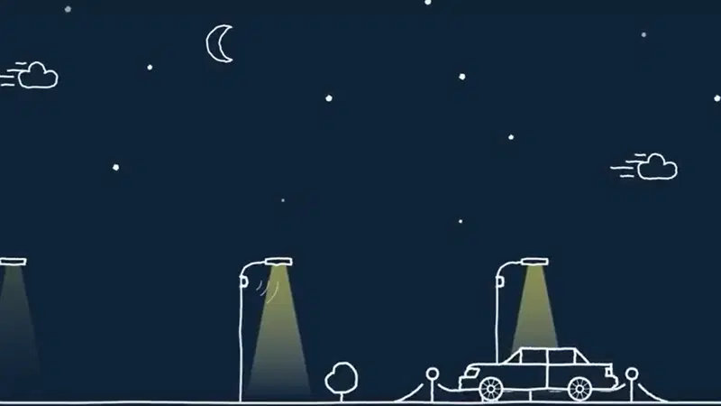 Illuminazione stradale sensitiva: lampioni accesi solo quando passano le auto [video]