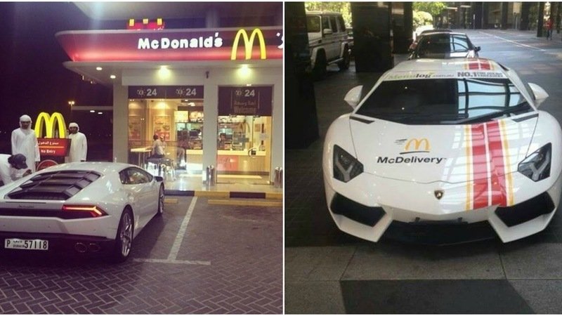 Lamborghini, a Dubai fanno le consegne di McDonalds