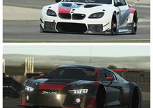 Audi R8 LMS vs BMW M6 GT3, il confronto su rFactor 2 [Video]