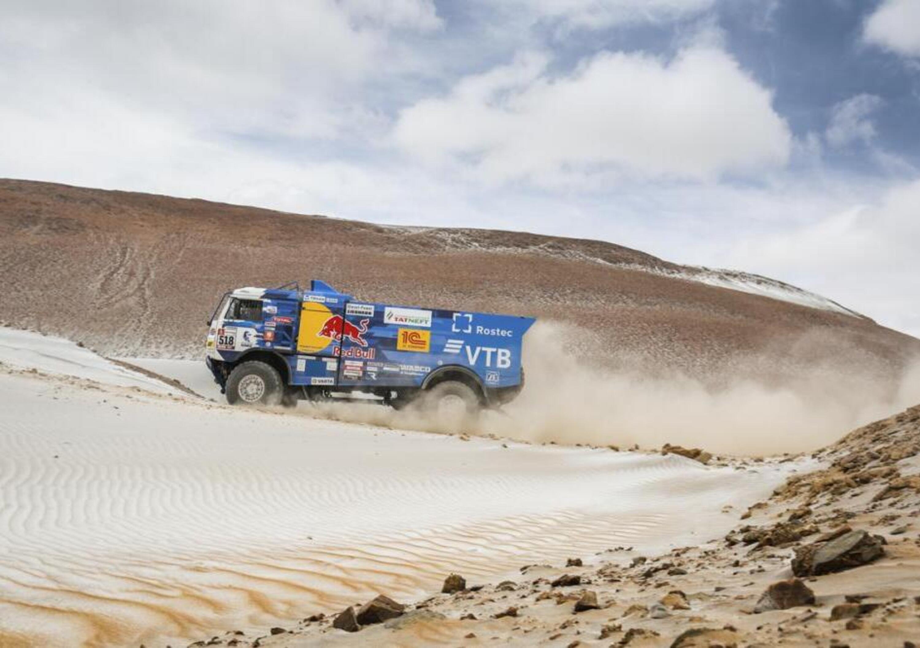 Dakar 2019 100% Per&ugrave;. Spettatore travolto da Camion. Fuori gara Karginov