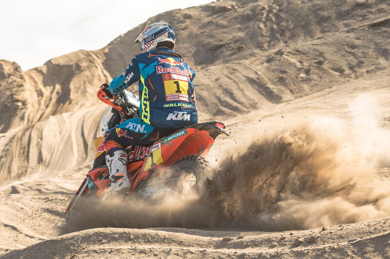 Matthias Walkner in azione nella Tappa 8 della Dakar 2019 in Per&ugrave;