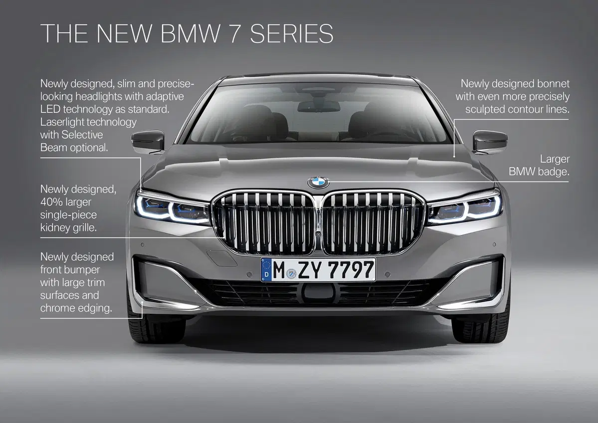 BMW Serie 7 2019, restyling di interni ed esterni per l’ammiraglia (5)