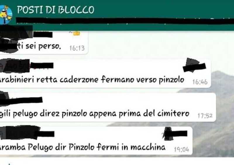 Posti di blocco segnalati su gruppi Whatsapp: ecco cosa si rischia