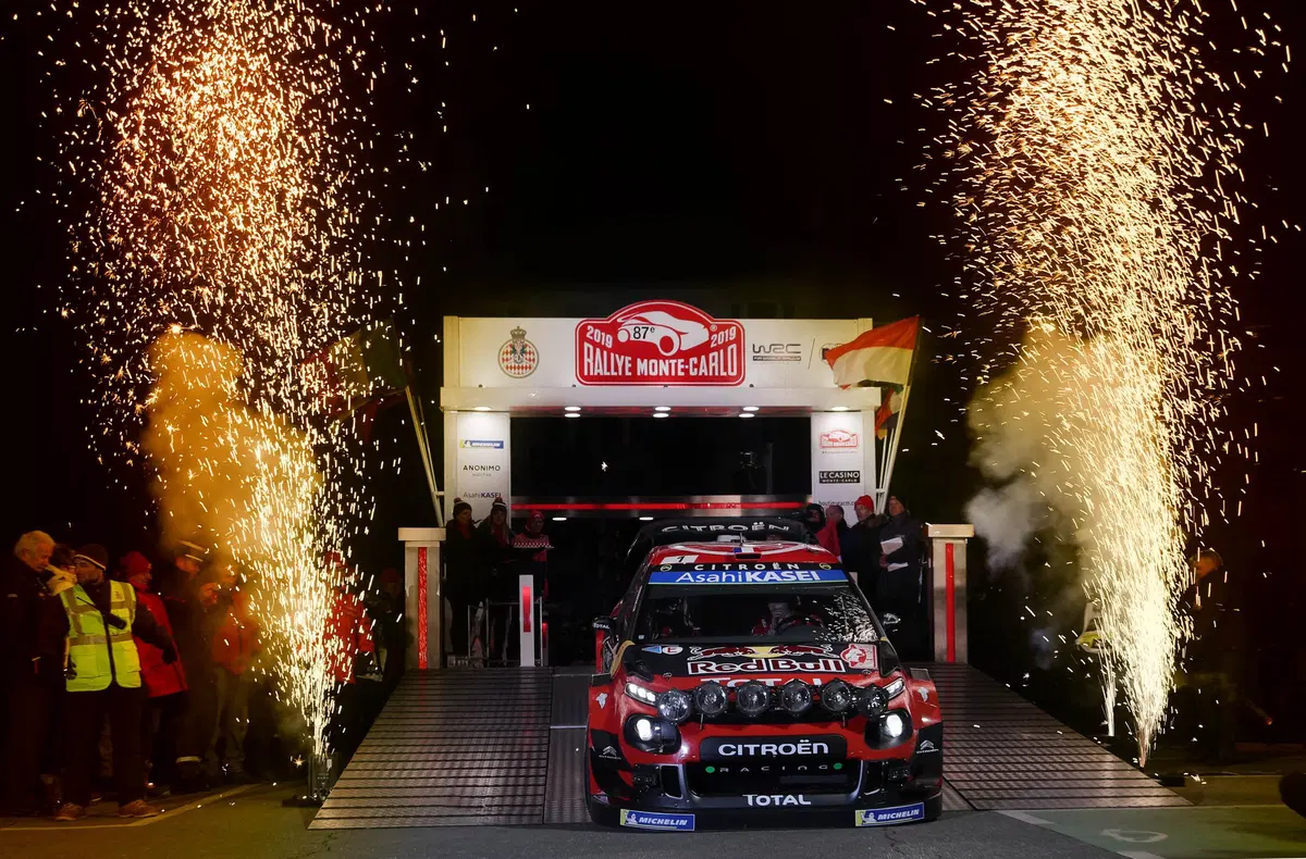 WRC19, Monte-Carlo. Roba da Chiodi, Ogier (Citroen) in Testa (17)