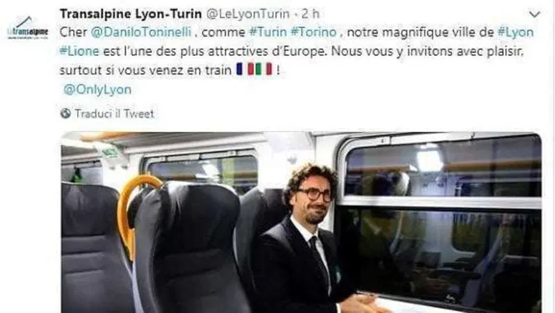 Tav, da Lione l'invito a Toninelli per raggiungere la citt&agrave; in treno