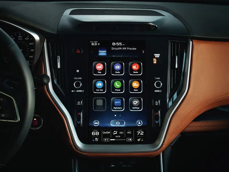Il display da 11,6" della nuova Legacy per la gestione dell'infotainment