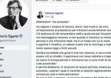 Sgarbi: Multe? Odioso ricatto ai cittadini!