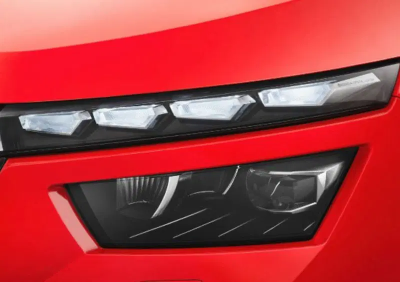 Skoda Kamiq, il teaser dei fari anteriori