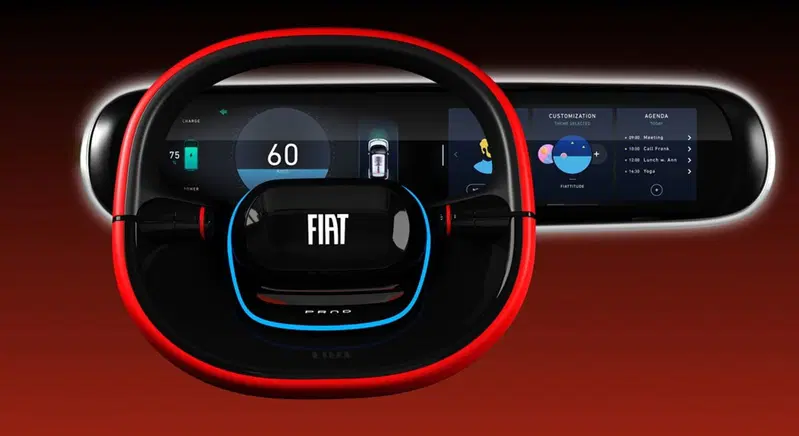 Una rappresentazione del quadro strumenti della Fiat Centoventi